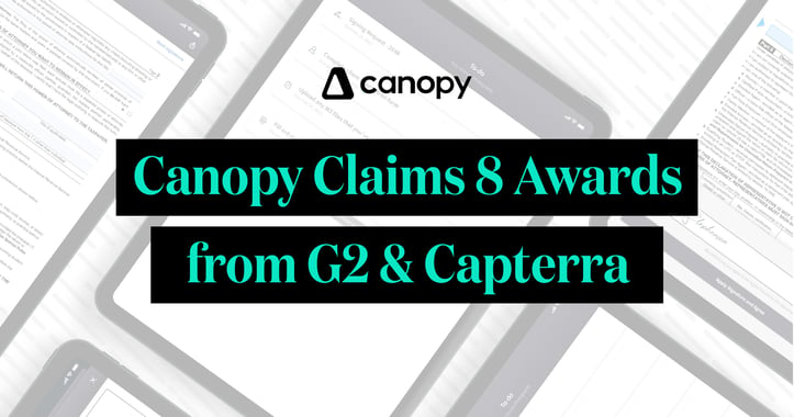 Canopy Claims 8 Awards from G2 & Capterra