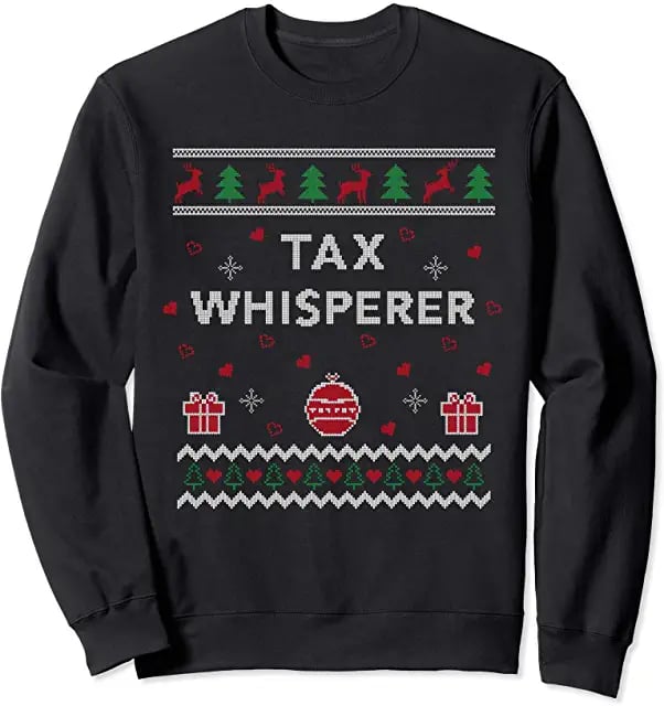 tax accounting ugly christmas sweater