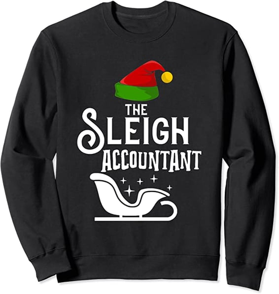 Santa's sleigh ugly christmas sweater