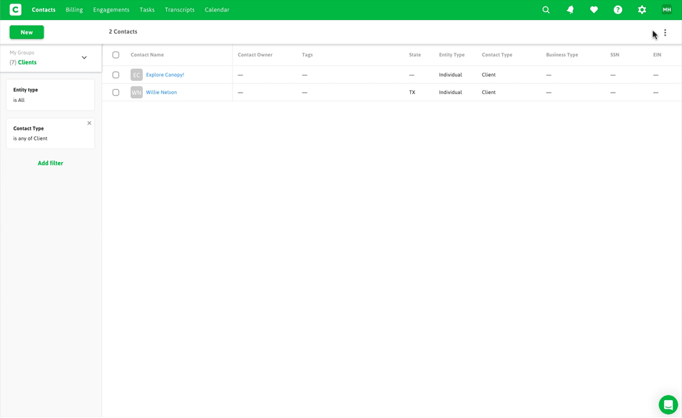 upload contacts