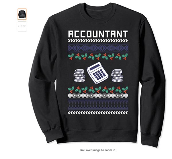 accountant christmas sweater