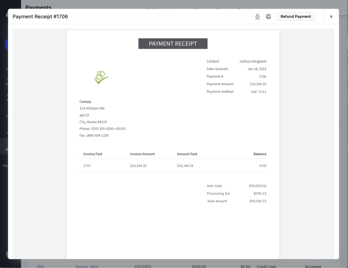 Surcharge on Invoice