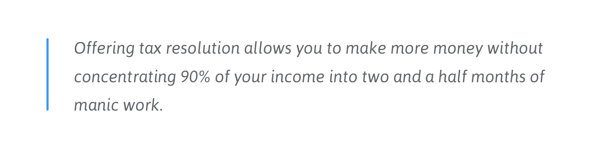 perks of offering tax resolution