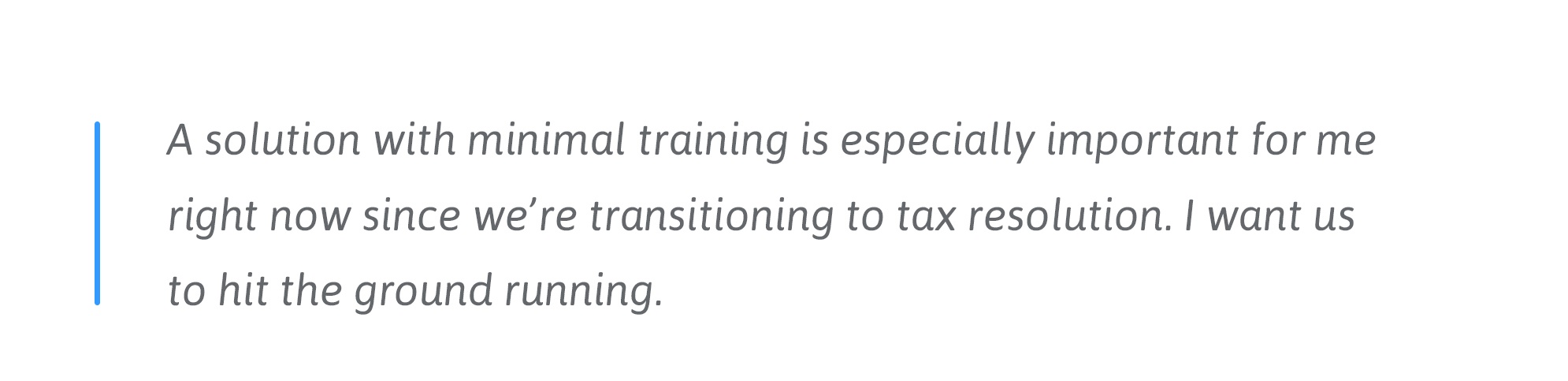 transitioning to tax resolution