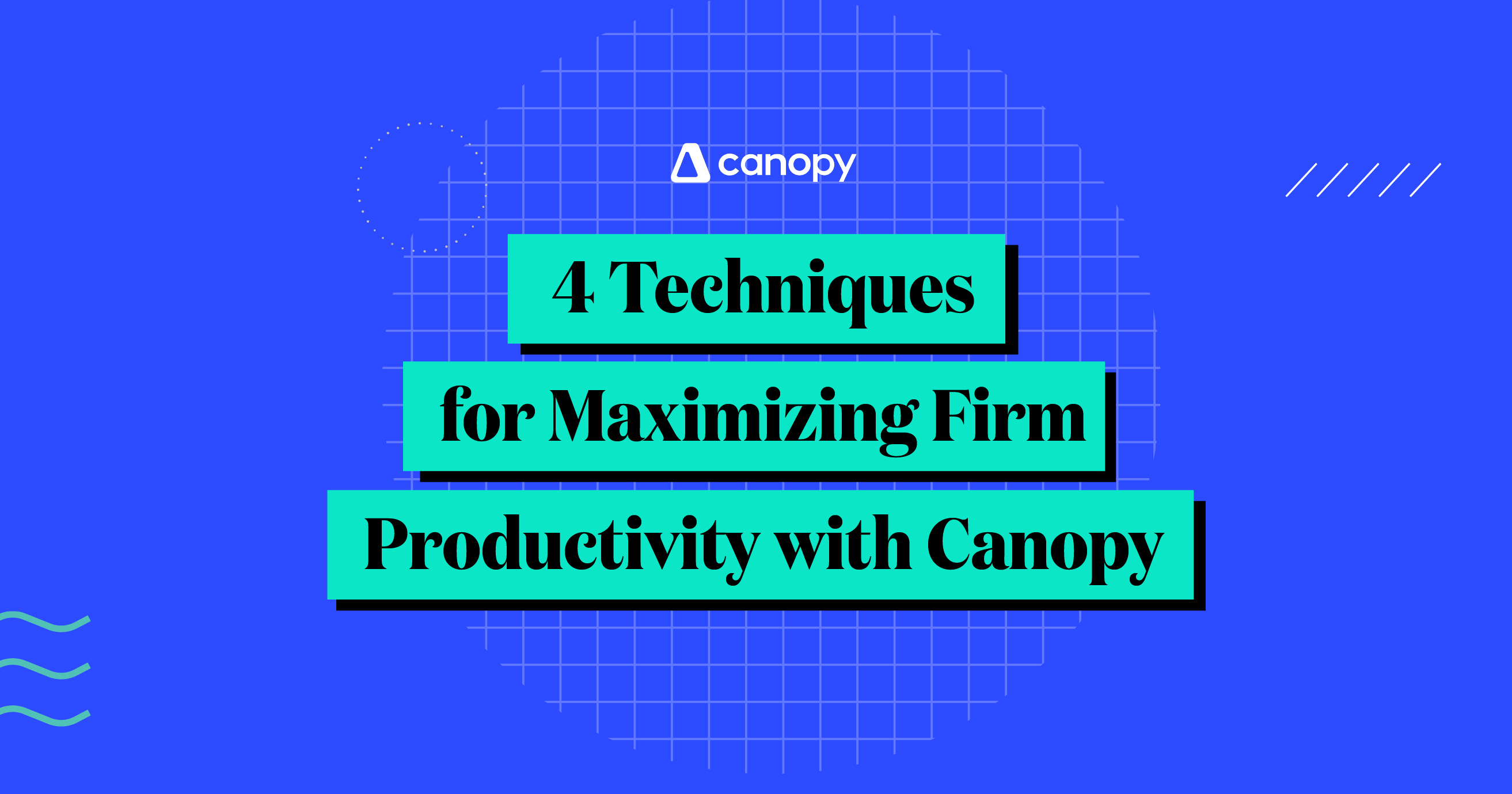 4 Techniques for Maximizing Firm Productivity with Canopy