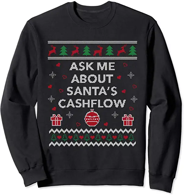 ugly christmas sweater santa cashflow