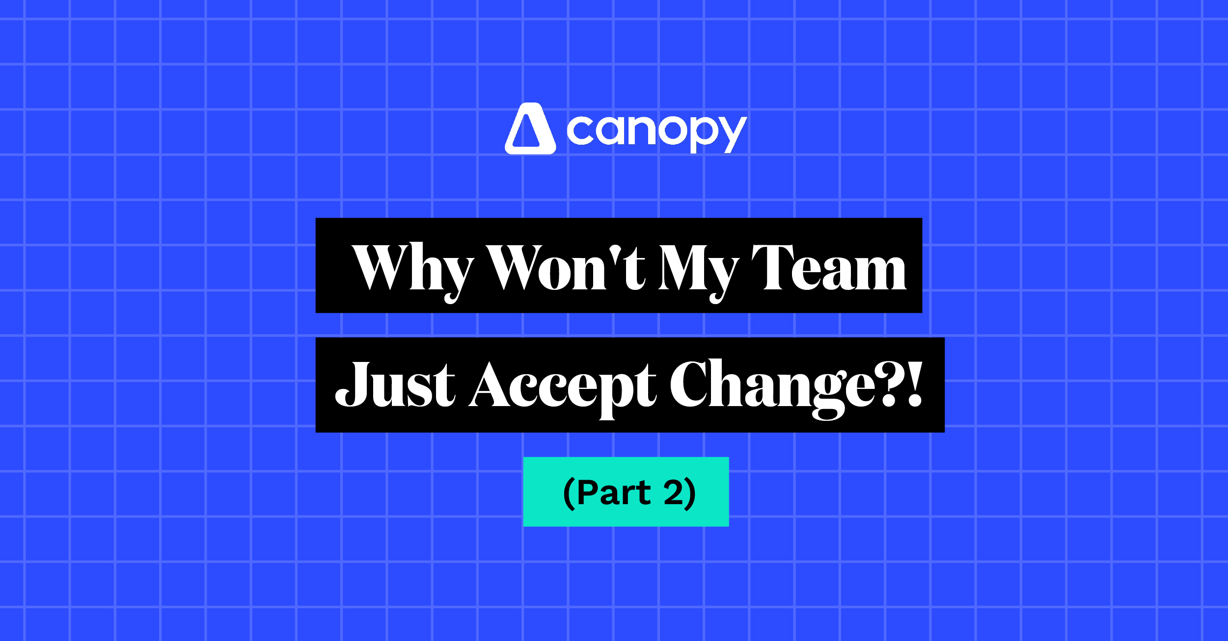 Why Won't My Team Just Accept Change?! (Part 2)