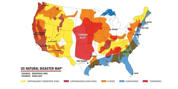 United States Natural Disaster Relief Map