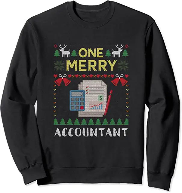 one merry accountant ugly christmas sweater