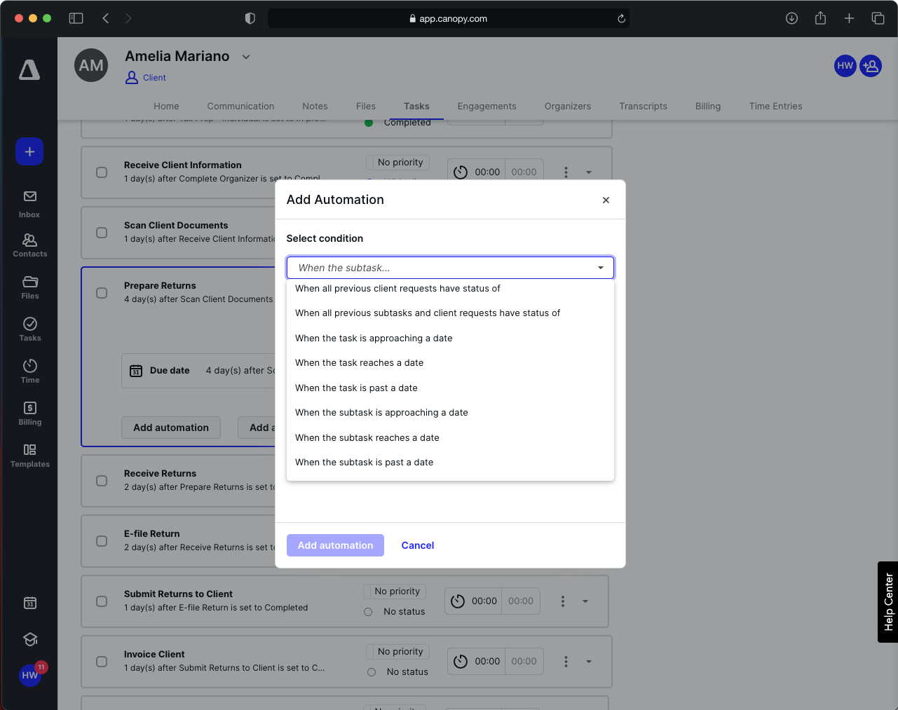 Canopy Enhances Accounting Practice Management Suite with New Workflow Automation