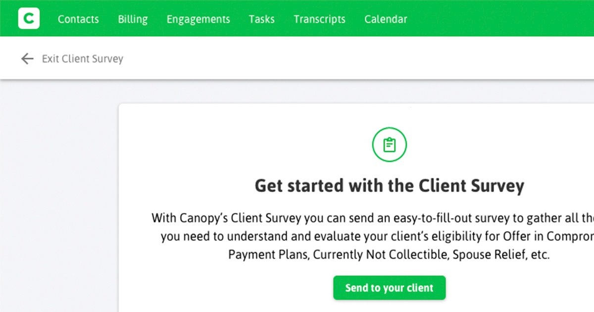 New Feature: The Canopy Client Survey