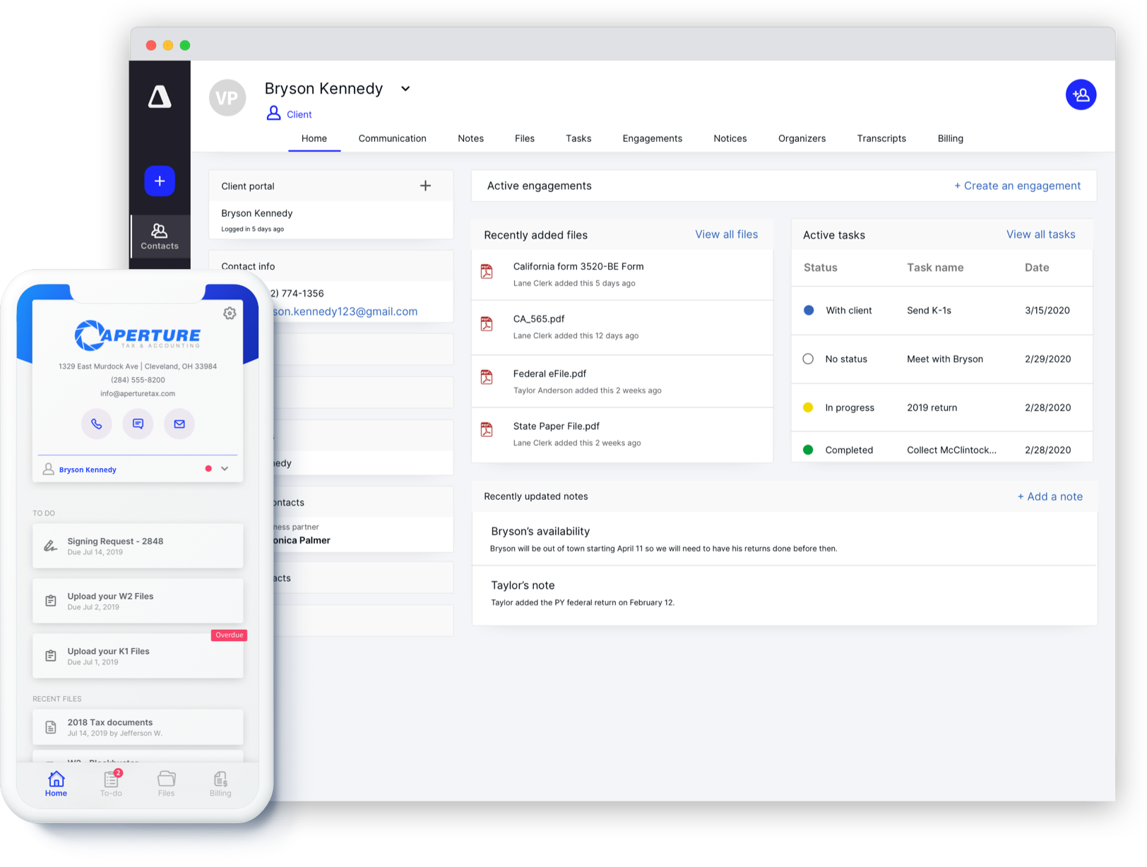 a screenshot of Canopy's tax resolution software