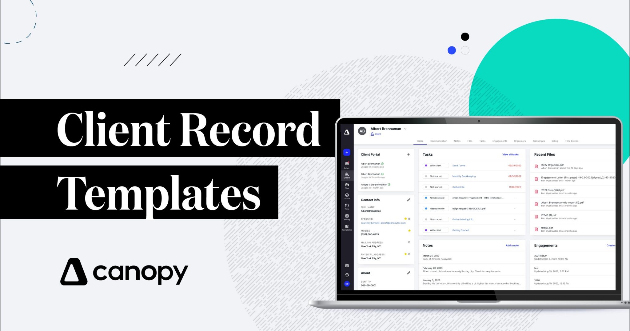 Client Record System Client Record Templates - Canopy