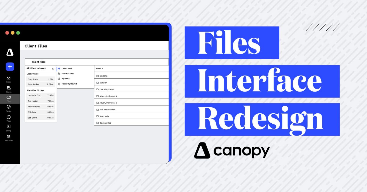 Files Interface Redesign - Canopy