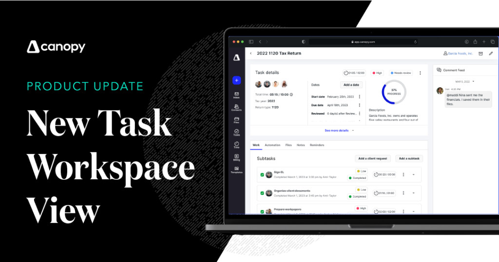 Have a Better View into Your Work with the New Task Workspace - Canopy