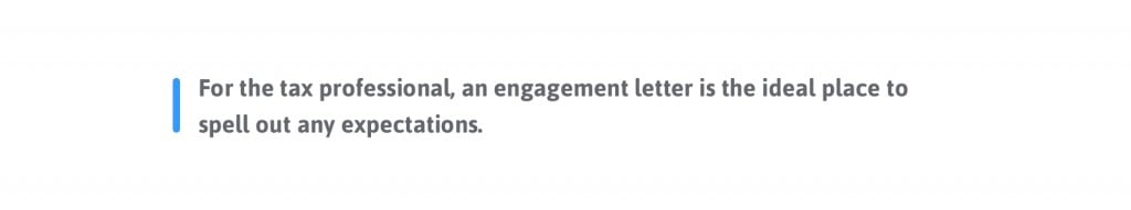 engagement letter expectations